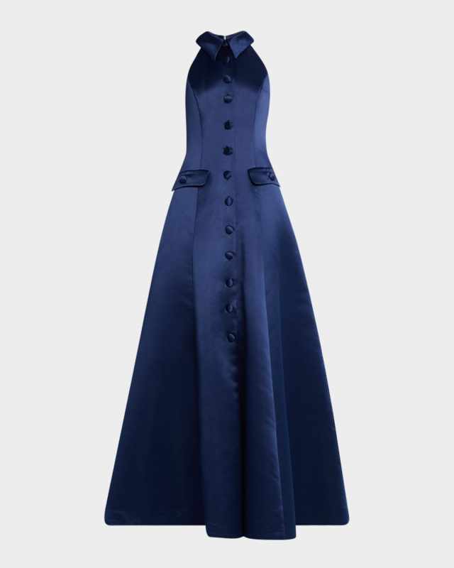 Official Sleeveless Satin Gown